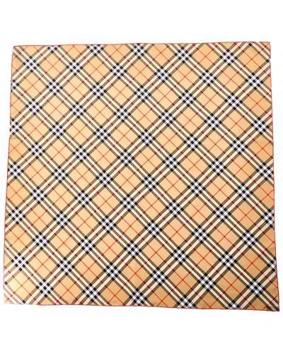 Burberry Vintage Check Silk Scarf In Brown