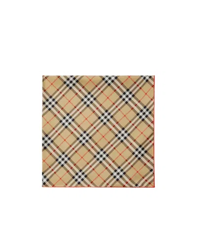 Burberry Vintage Check Silk Scarf In Gray