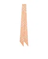 Burberry Peach Signature Print Bandana Scarf In Pink