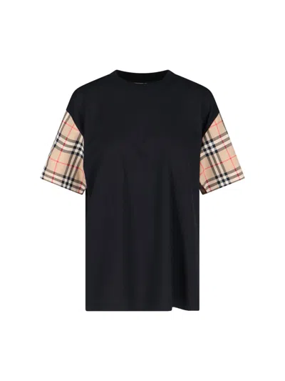 BURBERRY 'VINTAGE CHECK' SLEEVED T-SHIRT