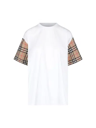 BURBERRY 'VINTAGE CHECK' SLEEVED T-SHIRT