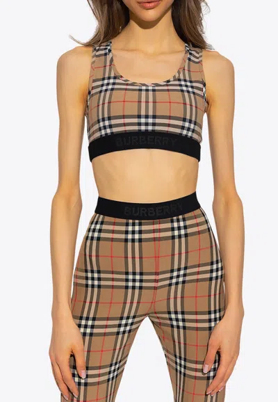 BURBERRY VINTAGE CHECK SPORTS BRA