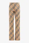 Burberry Straight Leg Checked Cargo Pants