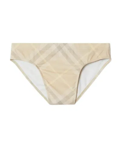 Burberry Vintage-check Swimming Trunks In Nude