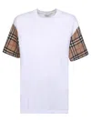 Burberry Check Print Short-sleeve Tee In White