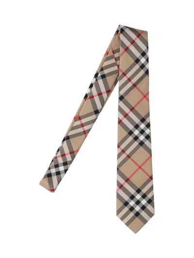Burberry Vintage Check Tie In Nude
