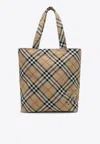 Burberry Vintage Check Tote Bag In Beige