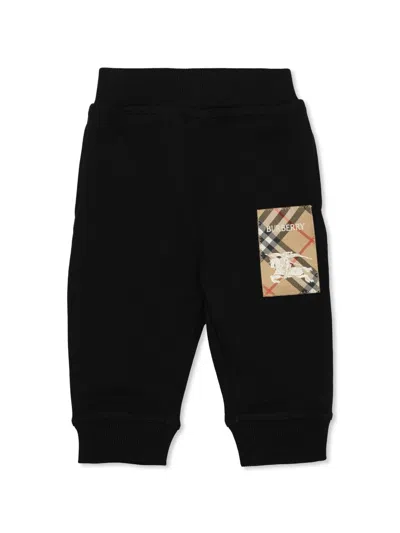 Burberry Babies' Vintage Check Track Pants In Black