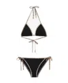 Burberry Black Vintage Check Detail Mata Triangle Bikini In Black