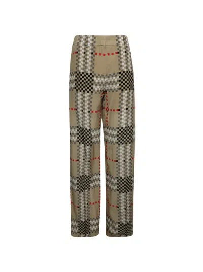 Burberry Vintage Check Trousers In Neutrals