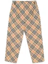 Burberry Checked Straight-leg Trousers In Neutrals