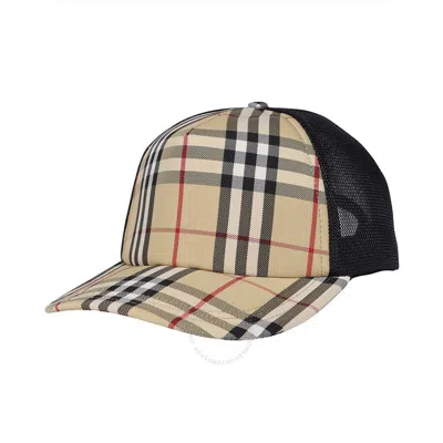 Burberry Vintage Check Trucker Hat In Beige