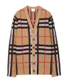 Burberry Check Technical Cotton Cardigan In Multicolor