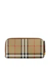 Burberry Check Motif Coated Canvas Wallet