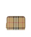 Burberry Checkered Pattern Canvas Wallet