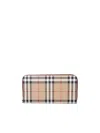 Burberry Canvas Wallet Check Pattern In Beige