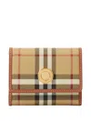 Burberry Book Wallet In Faux Leather In Brown