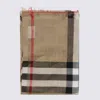 Burberry Vintage Check Wool And Silk Blend Scarf In Brown