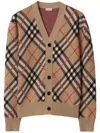 Burberry Ered Wool And Mohair Cardigan Sweater In Brown