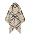 Burberry Vintage-check Wool Cape In Nude