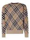 Burberry Ered Wool And Mohair Pullover Sweater In Negro