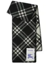 Burberry Vintage Check Wool Scarf In Black