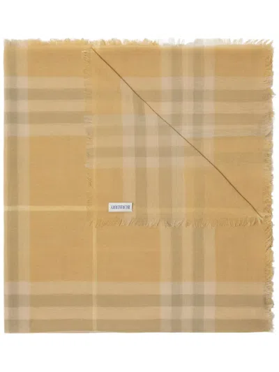 Burberry Schal Mit Vintage-check In Gelb