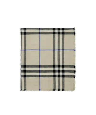 Burberry Vintage Check Wool Scarf In Nude