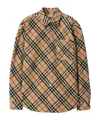 Burberry Check Wool Overshirt In Multicolor