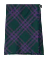 Burberry Check Print Kilt With Belted Detail In Green
