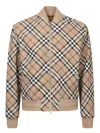 BURBERRY VINTAGE CHECK ZIP-UP BOMBER JACKET