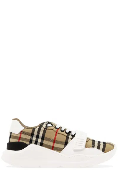 Burberry Vintage Checked Panelled Sneakers In Multi