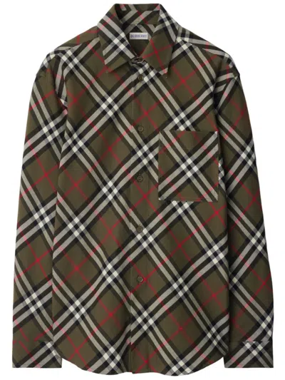 Burberry Vintage Checked Shirt In Green