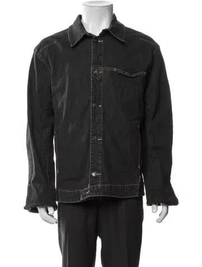 Pre-owned Burberry Vintage Denim Jacket In Black