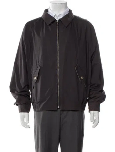 Pre-owned Burberry Vintage House Check Pattern Bomber Jacket In Gray