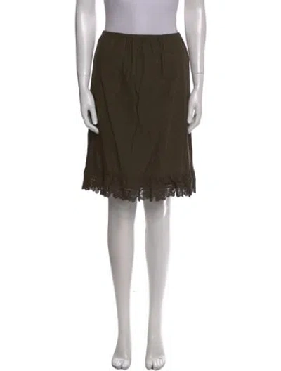 Pre-owned Burberry Vintage Knee-length Skirt In Green