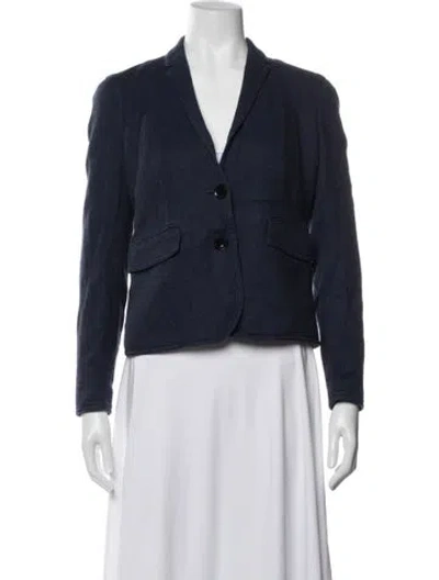 Pre-owned Burberry Vintage Linen Jacket In Blue