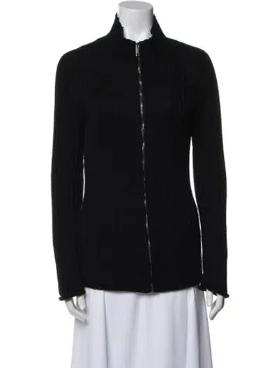 Pre-owned Burberry Vintage Merino Wool Sweater In Black