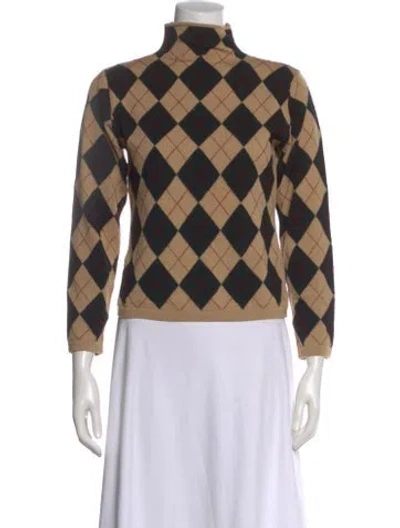 Pre-owned Burberry Vintage Merino Wool Sweater In Neutral