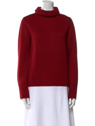 Pre-owned Burberry Vintage Merino Wool Sweater In Red