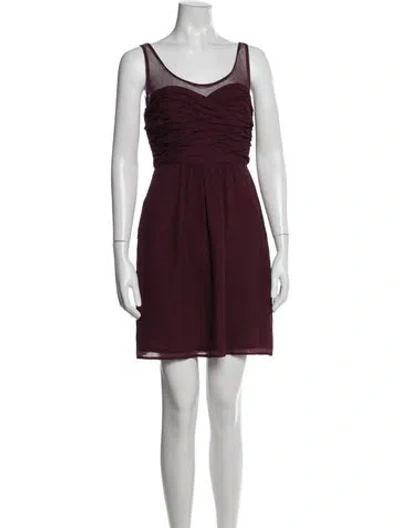 Pre-owned Burberry Vintage Mini Dress In Purple