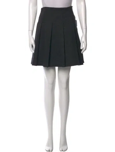 Pre-owned Burberry Vintage Mini Skirt In Gray