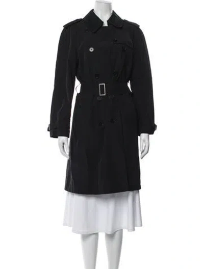 Pre-owned Burberry Vintage Nylon Trench Coat In Black