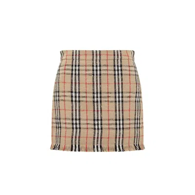 BURBERRY BURBERRY VINTAGE PATTERN MINI SKIRT WOMEN