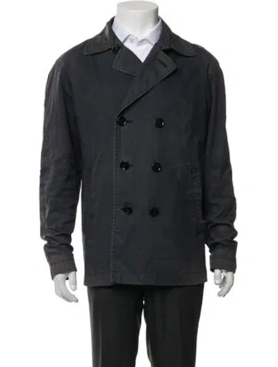 Pre-owned Burberry Vintage Peacoat In Grey