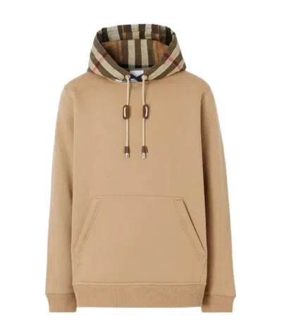 Burberry Vintage-print Hoodie In Nude