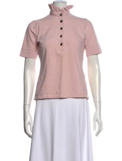 Pre-owned Burberry Vintage Short Sleeve Polo In Pink