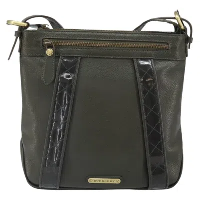 Pre-owned Burberry Vintage Shoulder Bag Leather Khaki Leather Shoulder Bag Bag () In Brown