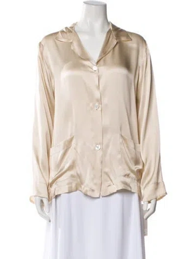 Pre-owned Burberry Vintage Silk Pajamas In Neutral