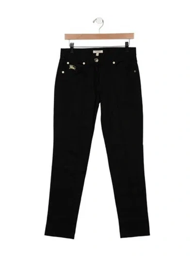 Pre-owned Burberry Vintage Straight Leg Jeans In Black